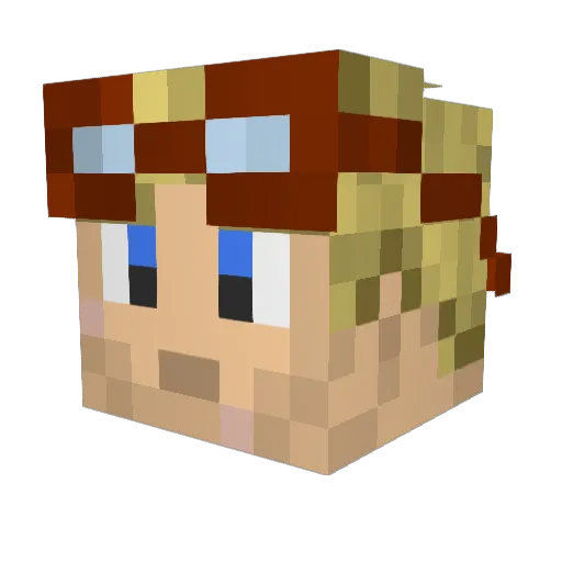 Charley_P Minecraft avatar head, 3D render