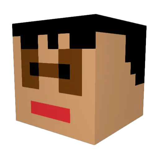 Charlie12P Minecraft avatar head, 3D render