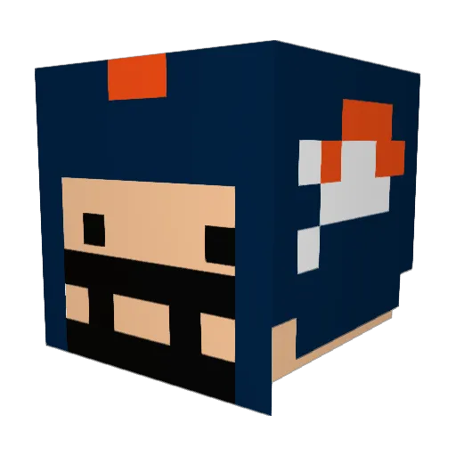 Charlie3O1 Minecraft avatar head, 3D render