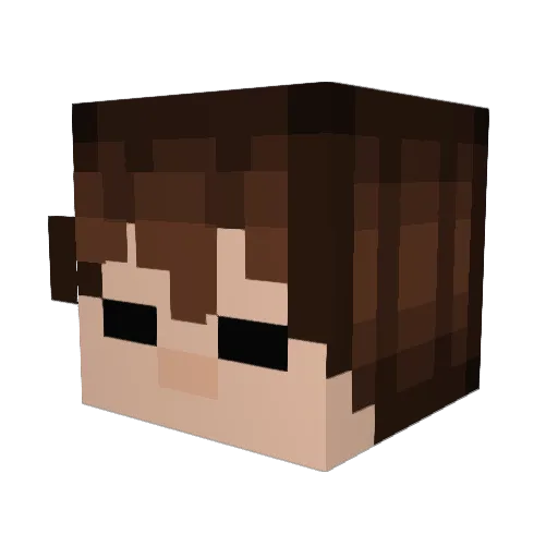 CharlieApples Minecraft avatar head, 3D render
