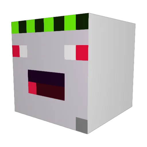 CharlieBigPotato Minecraft avatar head, 3D render