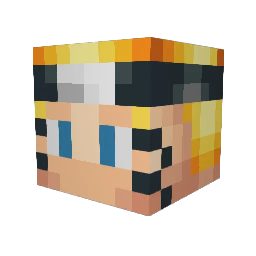 CharlieBrownest Minecraft avatar head, 3D render