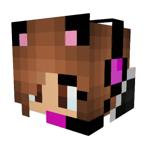 CharlieCheckerss Minecraft avatar head, 3D render