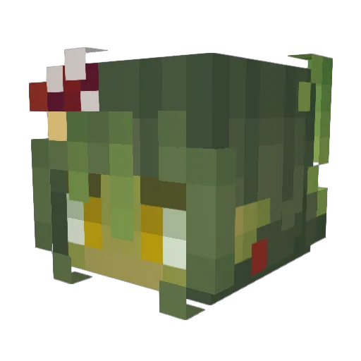 CharlieClover Minecraft avatar head, 3D render