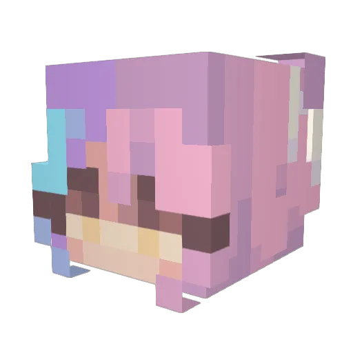CharlieDDrakon Minecraft avatar head, 3D render