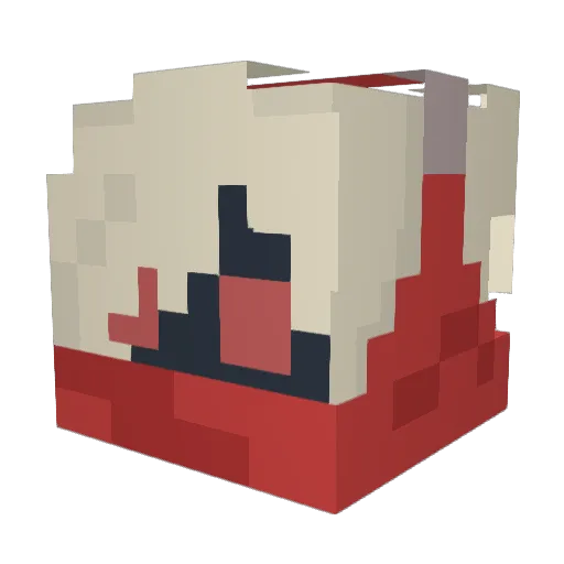 CharlieKG Minecraft avatar head, 3D render