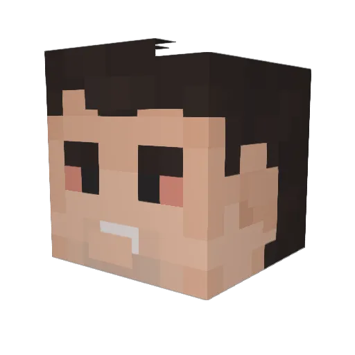 CharlieKirk_Perk Minecraft avatar head, 3D render