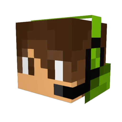 CharlieMC2000 Minecraft avatar head, 3D render