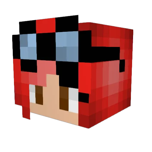CharlieMcQueen Minecraft avatar head, 3D render
