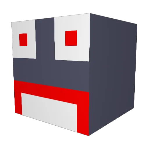 CharlieScene24 Minecraft avatar head, 3D render