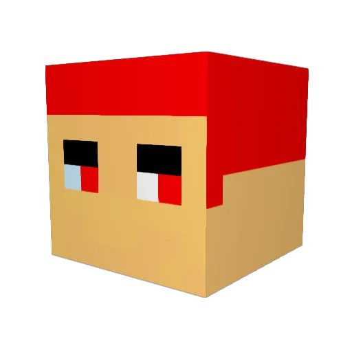 Charlie_4 Minecraft avatar head, 3D render
