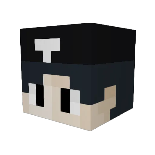 Charlie_Card Minecraft avatar head, 3D render