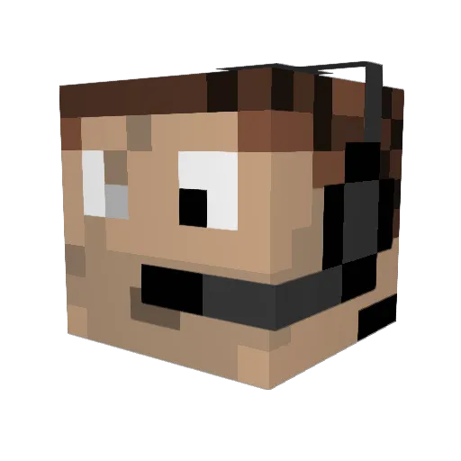 Charlie_the_Tuna Minecraft avatar head, 3D render