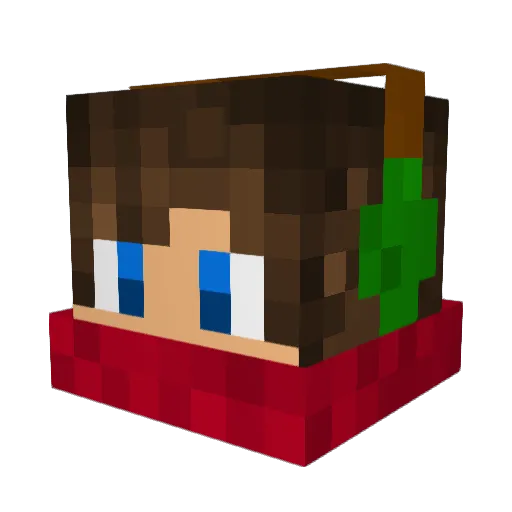 Charliechucky Minecraft avatar head, 3D render