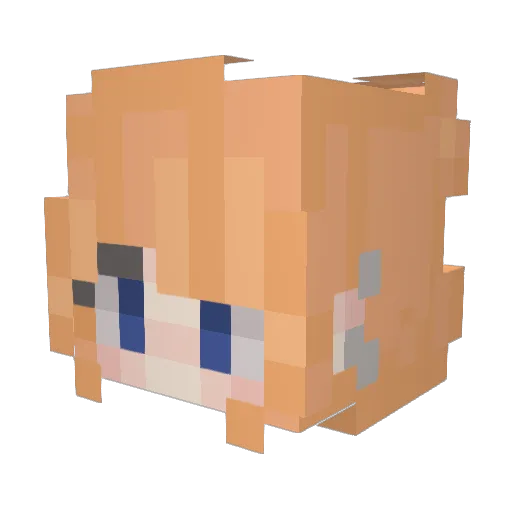 Charliekofski Minecraft avatar head, 3D render