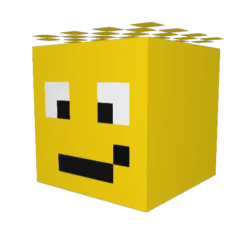 CharlieoMario Minecraft avatar head, 3D render