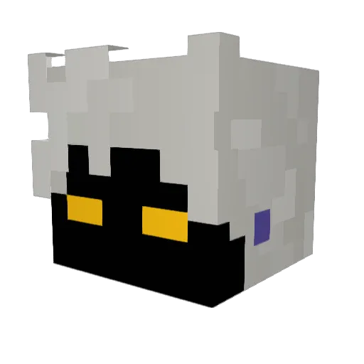 Charliesic Minecraft avatar head, 3D render