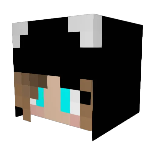 Charline_Beauty Minecraft avatar head, 3D render