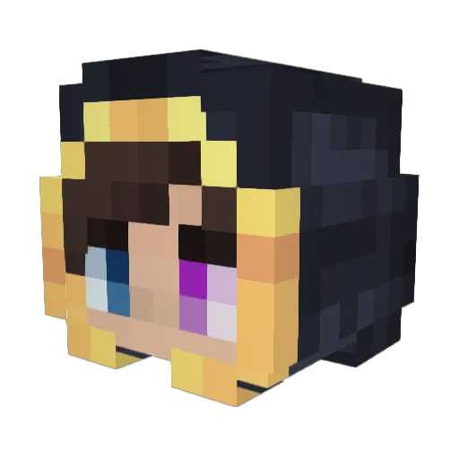 Charliy Minecraft avatar head, 3D render