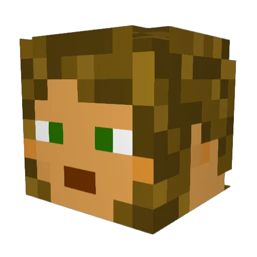 CharloLewis Minecraft avatar head, 3D render