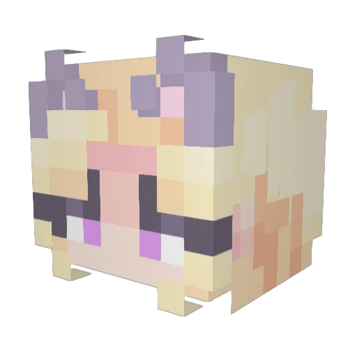 Charlons Minecraft avatar head, 3D render