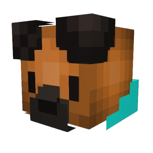 CharlosG Minecraft avatar head, 3D render