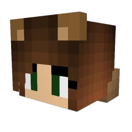Charlottchen Minecraft avatar head, 3D render