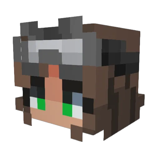 Charlotte127 Minecraft avatar head, 3D render
