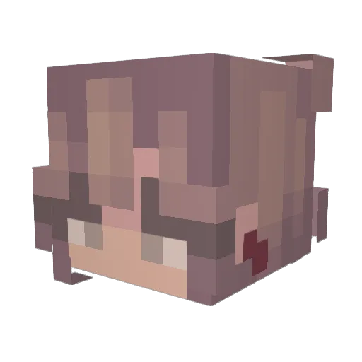Charlotte2233 Minecraft avatar head, 3D render