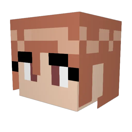 CharlotteAlbarn Minecraft avatar head, 3D render