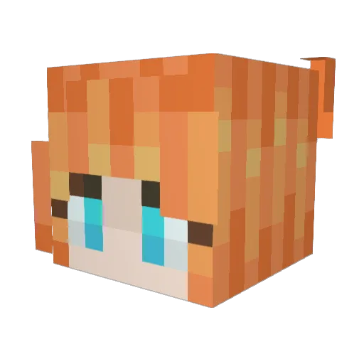 CharlotteBee Minecraft avatar head, 3D render