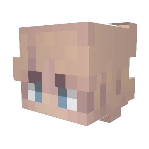 CharlotteCheese Minecraft avatar head, 3D render