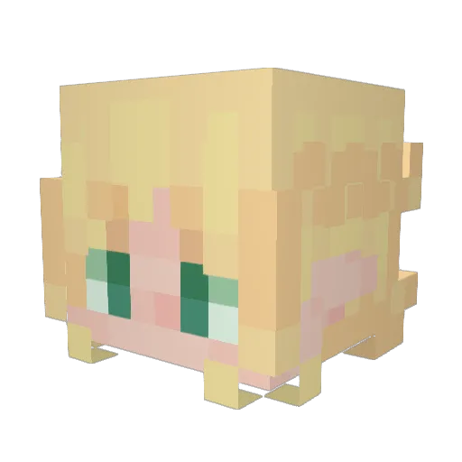 CharlotteDove Minecraft avatar head, 3D render