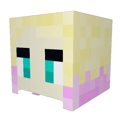 CharlotteMJ Minecraft avatar head, 3D render