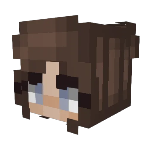 CharlotteP10 Minecraft avatar head, 3D render