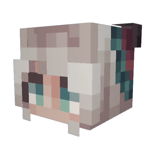 CharlottePL Minecraft avatar head, 3D render