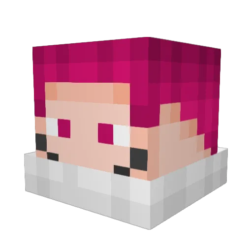 Charlotte_Dini Minecraft avatar head, 3D render