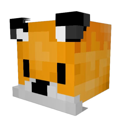 Charlotte_Foxy Minecraft avatar head, 3D render