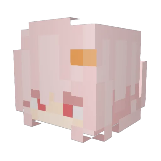Charlotte_moon Minecraft avatar head, 3D render