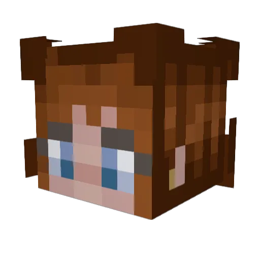 Charlotte_star Minecraft avatar head, 3D render