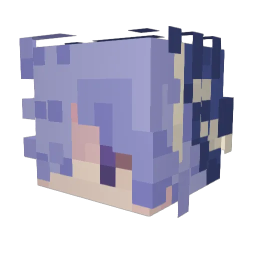 Charlozerr Minecraft avatar head, 3D render