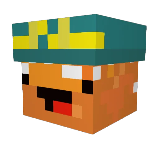 Charly8400 Minecraft avatar head, 3D render