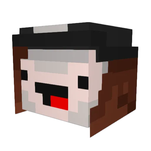 CharlyCN Minecraft avatar head, 3D render