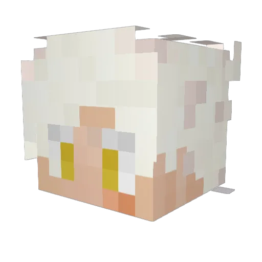 CharlyD36_ Minecraft avatar head, 3D render