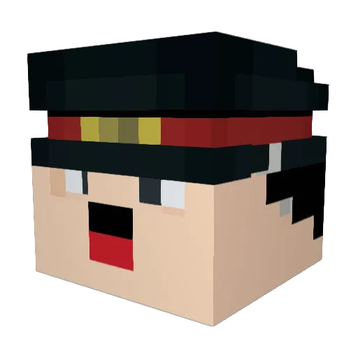 CharlyDPG7 Minecraft avatar head, 3D render