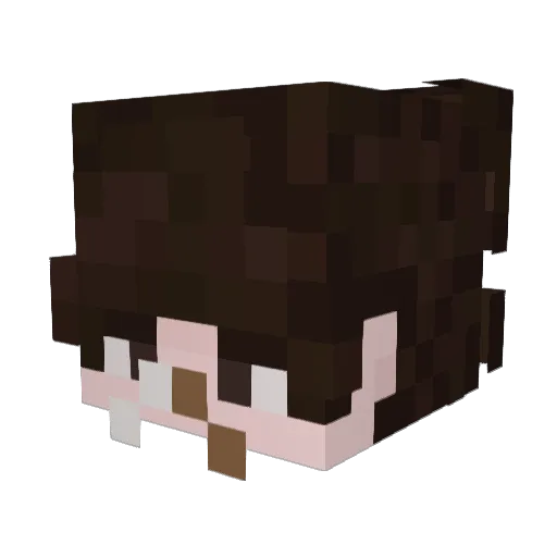 CharlyGarcia Minecraft avatar head, 3D render