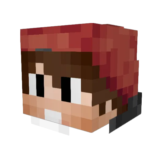 CharlyJJ Minecraft avatar head, 3D render
