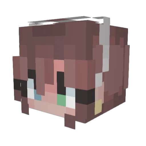 CharlyPollo Minecraft avatar head, 3D render