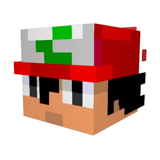 CharlySax7 Minecraft avatar head, 3D render