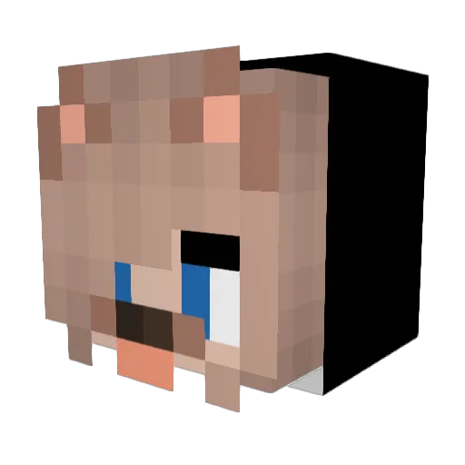Charlycraz Minecraft avatar head, 3D render